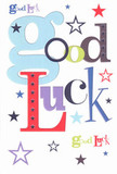 The essence of encouragement radiates from this vibrant good luck card, designed with the creative flair you'd expect from a Charing Cross florist. Across its bright white surface, the phrase 'Good Luck' is arranged in a whimsical mosaic of colour: outsized, icy-blue letters intertwine with buoyant reds, earthy greens, and rich violets, reminiscent of the eclectic spirit found in the nearby markets and arts venues. Playful pops of navy, lemon-lime, and violet stars are scattered like confetti, evoking both celebration and the quiet excitement before curtain call at the West End. Though its surface is smooth to the touch, the crisp, premium cardstock hints at artisan quality-akin to a freshly composed bouquet ready for delivery to an eager recipient near the Strand. Perfect for those moments of transition-a neighbour starting a new job, a friend performing at a Leicester Square venue, or exams looming at a local university-this card carries heartfelt optimism. With every vivid element, it channels the simple but powerful magic of a friend in Charing Cross wishing you well, encouraging dreams to flourish under the city's twinkling lights.
